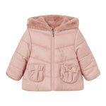 MAYORAL giubbino reversibile tinta unita con zip e cappuccio Rosa per Neonata 2480X ROSA MAYORAL