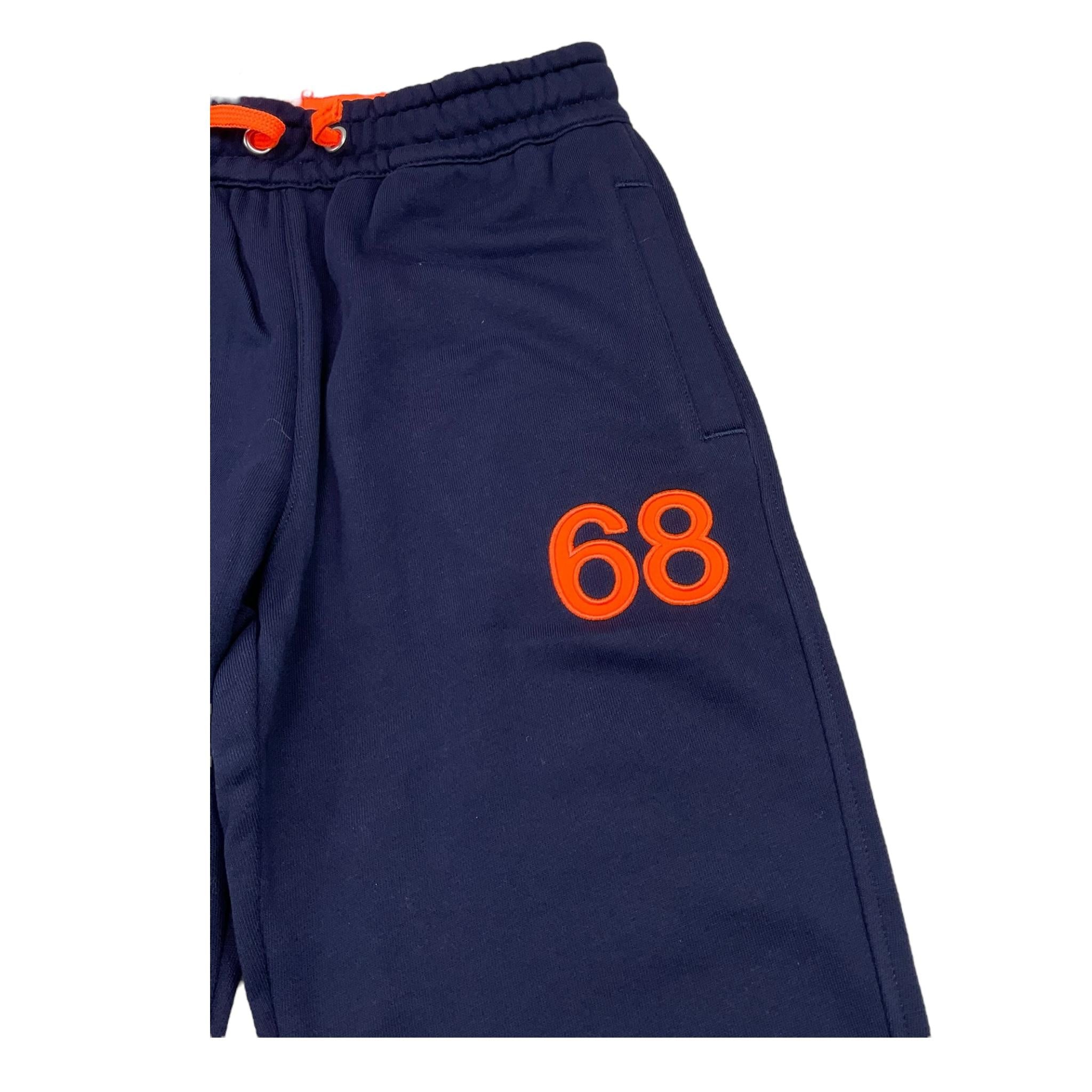 SUN68 pantalone tuta tinta unita con logo Blu per Bambino F44345X BLU SUN68
