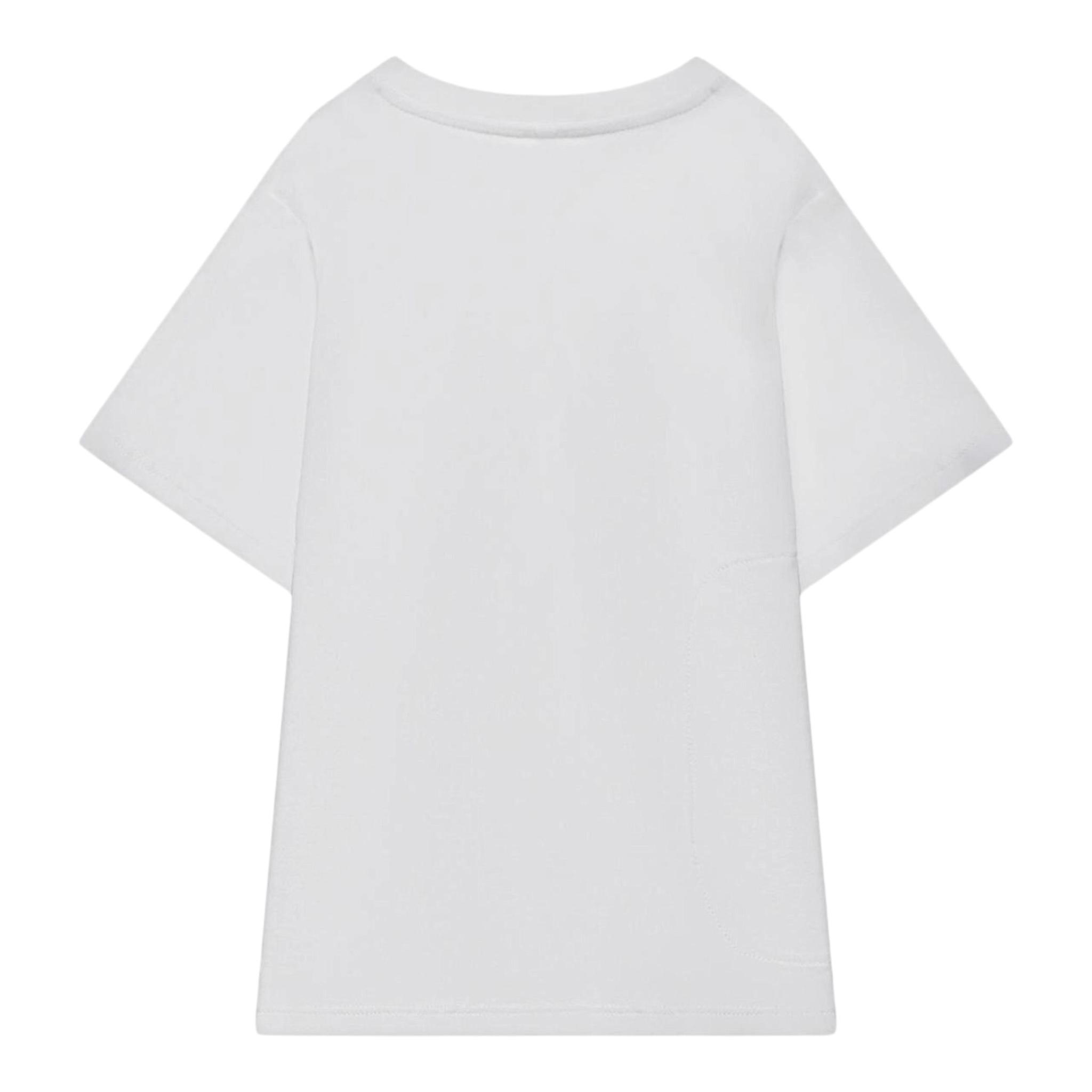 STELLA McCARTNEY t-shirt girocollo tinta unita con stampa con strappi Bianco per Bambino TV8R41 BIANCO STELLA McCARTNEY
