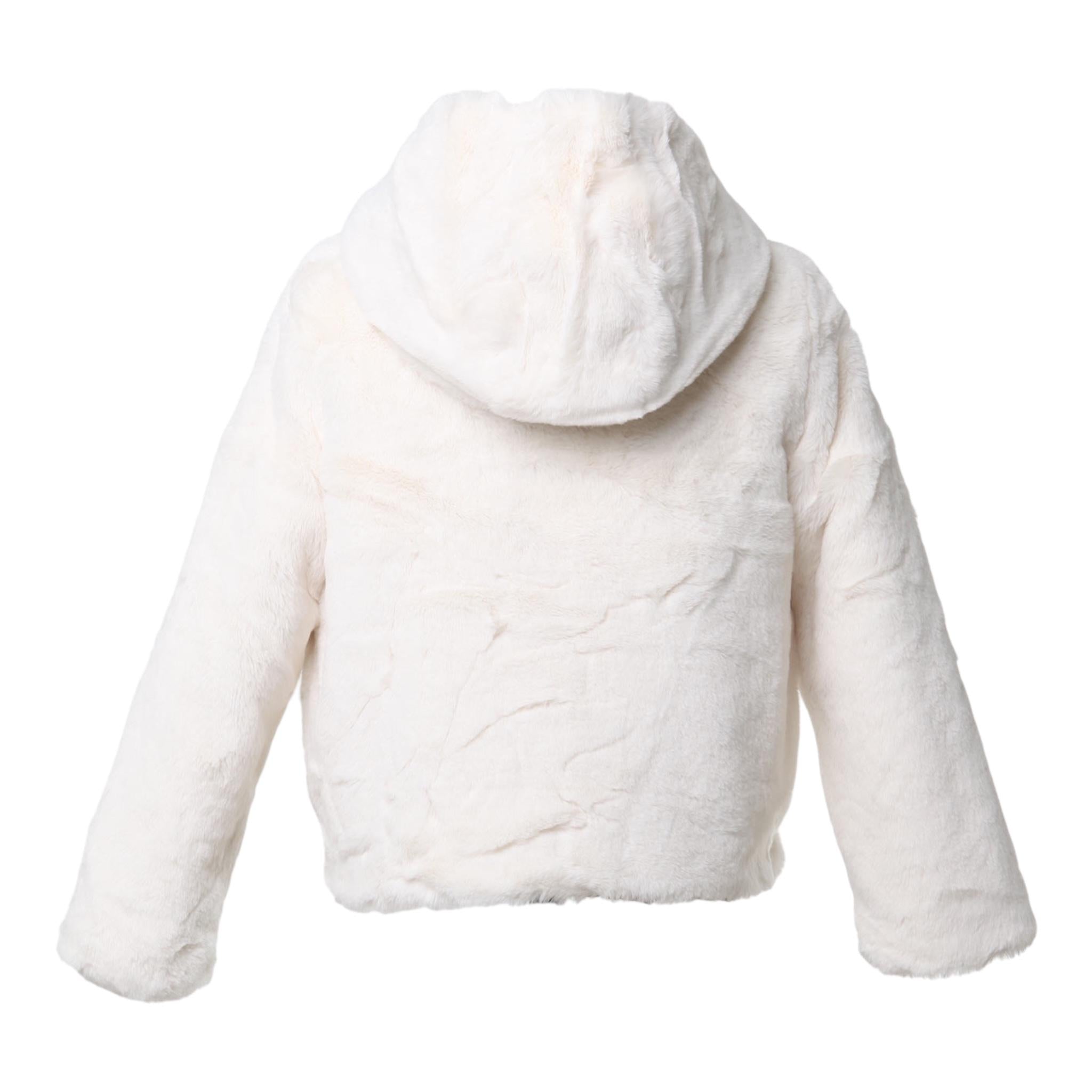 SUNS giubbino tinta unita reversibile in pelliccia Panna per Bambina GBS5355D PANNA SUNS
