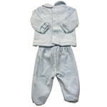 NANAN completo 2 pezzi maglia-ghettina in ciniglia tinta unita Azzurro per Neonato AI2400201A AZZURRO NANAN