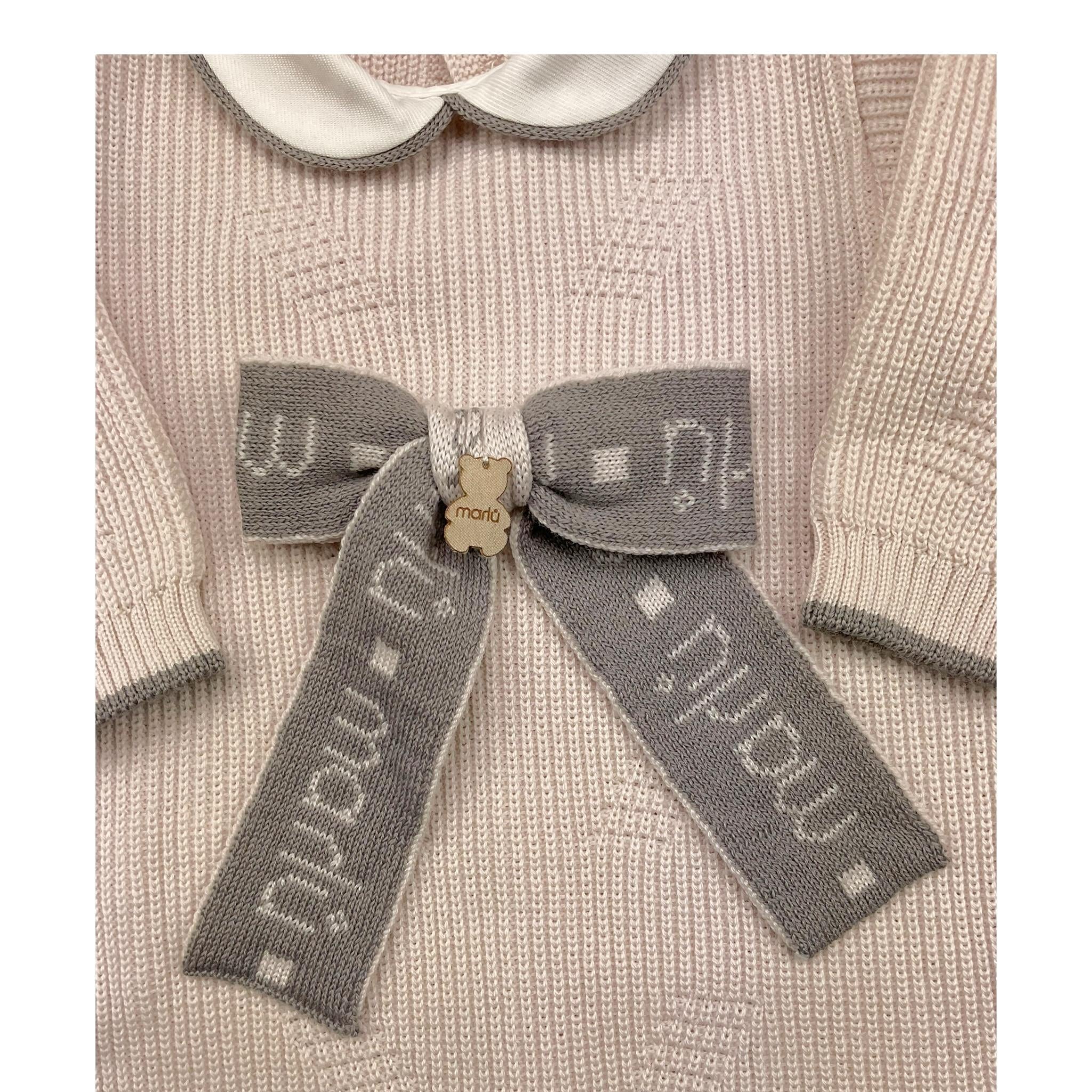 MARLU' tutina tinta unita con fiocco Beige per Neonata IB5210 BEIGE MARLU'