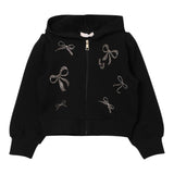 LIU JO felpa tinta unita con cappuccio e zip Nero per Neonata KF4109F0939 NERO LIU JO