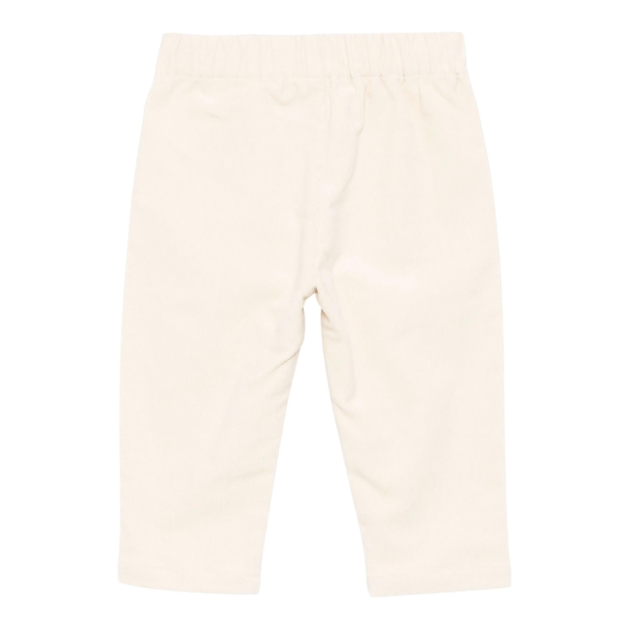 MOSCHINO pantalone tinta unita con camoscio Beige per Neonato MUP053 BEIGE MOSCHINO