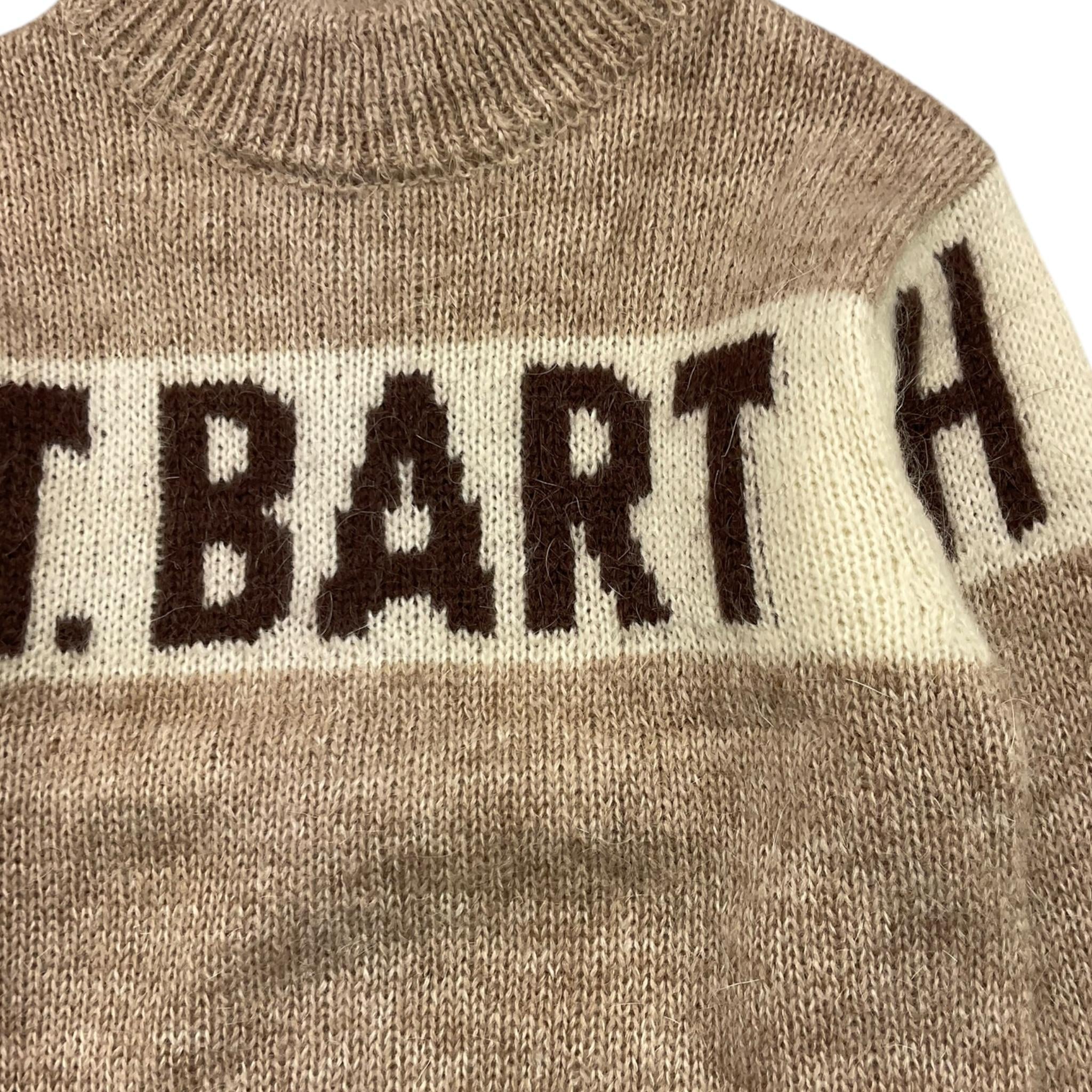 SAINT BARTH maglia mezzo collo tinta unita con stampa Sabbia per Bambina DANY SABBIA SAINT BARTH