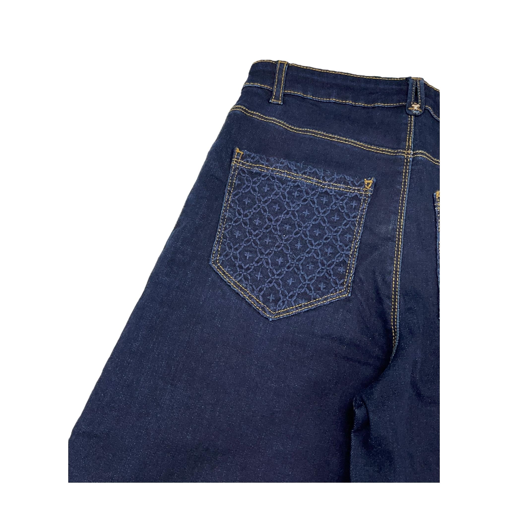 ABEL & LULA jeans tinta unita modello palazzo Blu per Bambina 5718 BLU ABEL & LULA