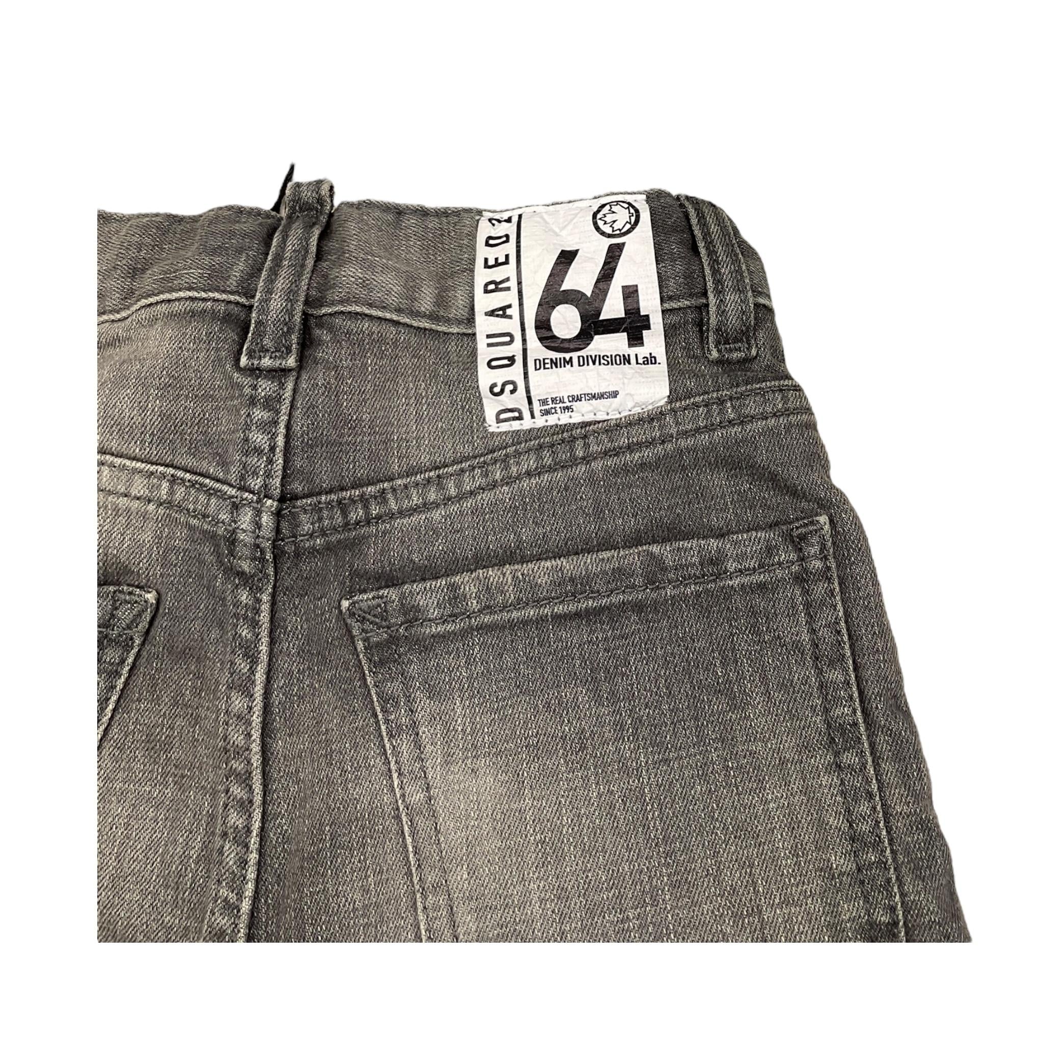 DSQUARED2 jeans tinta unita con girovita regolabile Grigio per Bambino DQ01TCX GRIGIO DSQUARED2