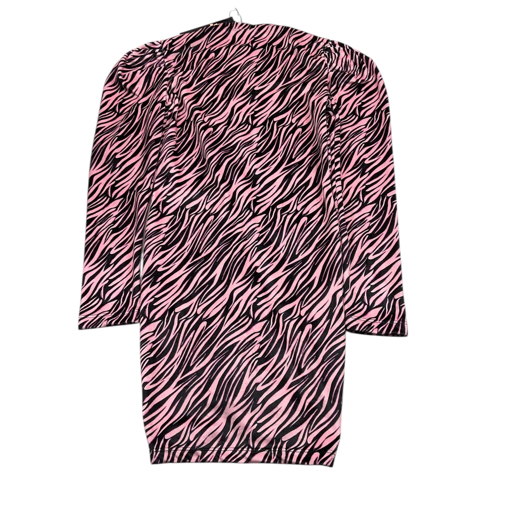 MARC ELLIS abiti manica lunga fantasia zebrata in ciniglia Rosa per Bambina JMJDR002733X ROSA MARC ELLIS