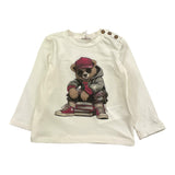 LE BEBE' shirt girocollo tinta unita con stampa Bianco per Neonato LBB5156 BIANCO LE BEBE'