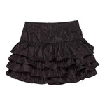 LU LU BY MISS GRANT gonna tinta unita con balze Nero per Bambina LL3044 NERO LU LU BY MISS GRANT