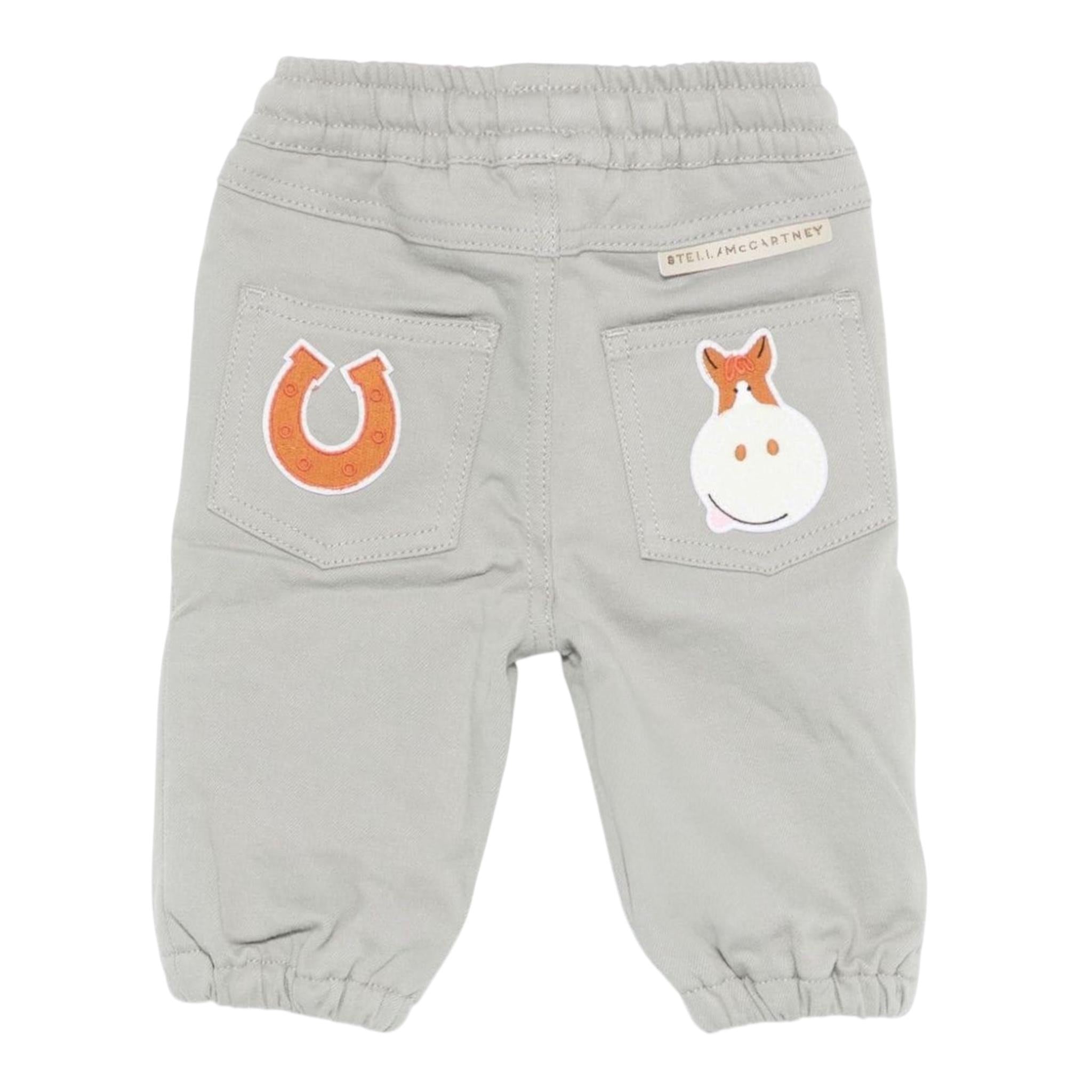 STELLA McCARTNEY pantalone tinta unita con elastic in vita Grigio per Neonato TV6570 GRIGIO STELLA McCARTNEY