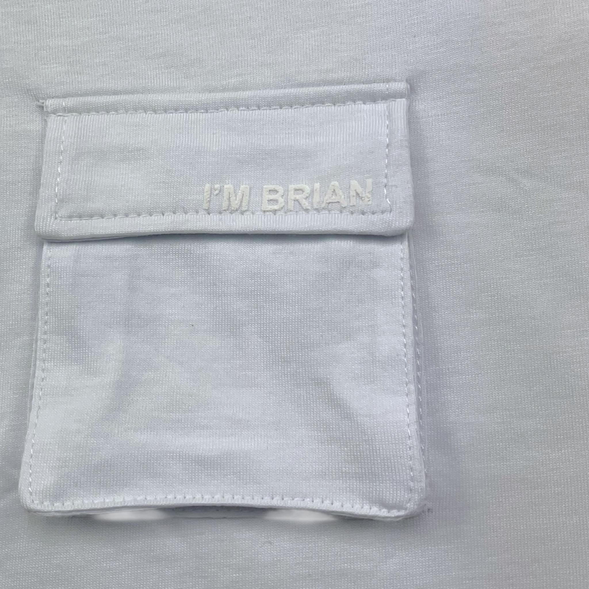 I'M BRIAN t-shirt girocollo tinta unita con taschino Bianco per Neonato TS3140J BIANCO I'M BRIAN