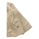 PLEASE maglia girocollo tinta unita con frange Beige per Bambina NB77230G65 BEIGE PLEASE