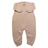 PER TE tutina manica lunga tinta unita con ricami Rosa per Neonata 44073 ROSA PER TE