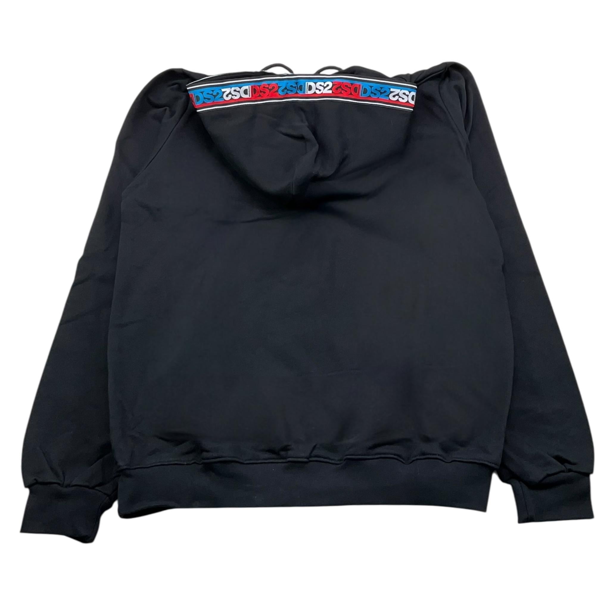 DROPSEASON2 felpa chiusa con cappuccio tinta unita con profili maniche logate Nero per Bambino FW242K42 NERO DROPSEASON2