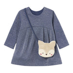 MAYORAL abito tinta unita con pochette girocollo Blu per Neonata 2915X BLU MAYORAL