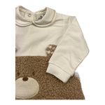 MARLU' tutina bicolore con stampa Bianco/beige per Neonato IB5614XX BIANCO/BEIGE MARLU'