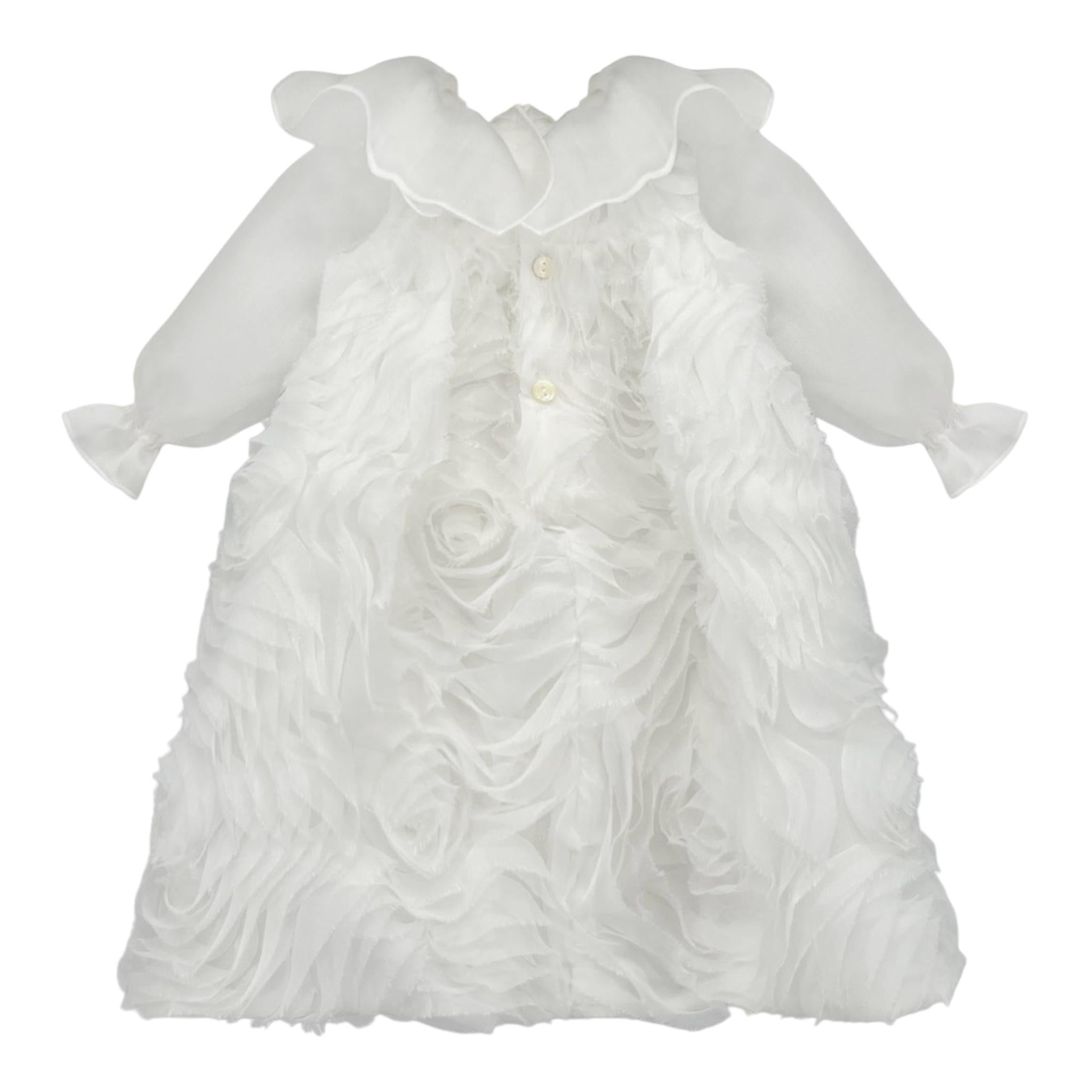 LA STUPENDERIA abito tinta unita con tulle Bianco per Neonata CCAB22 BIANCO LA STUPENDERIA