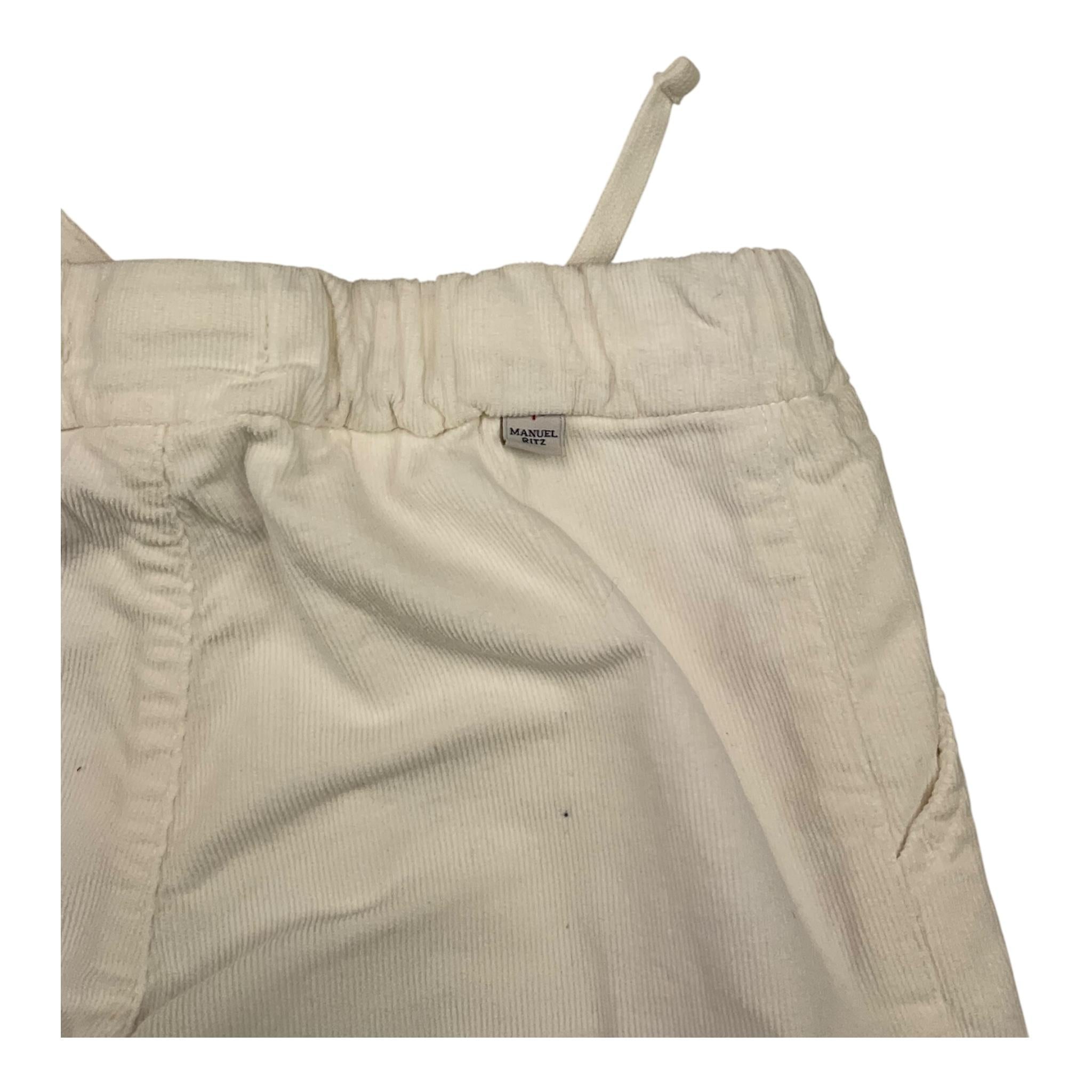 MANUEL RITZ pantalone tinta unita con elastico in vita Panna per Neonato MR2762 PANNA MANUEL RITZ