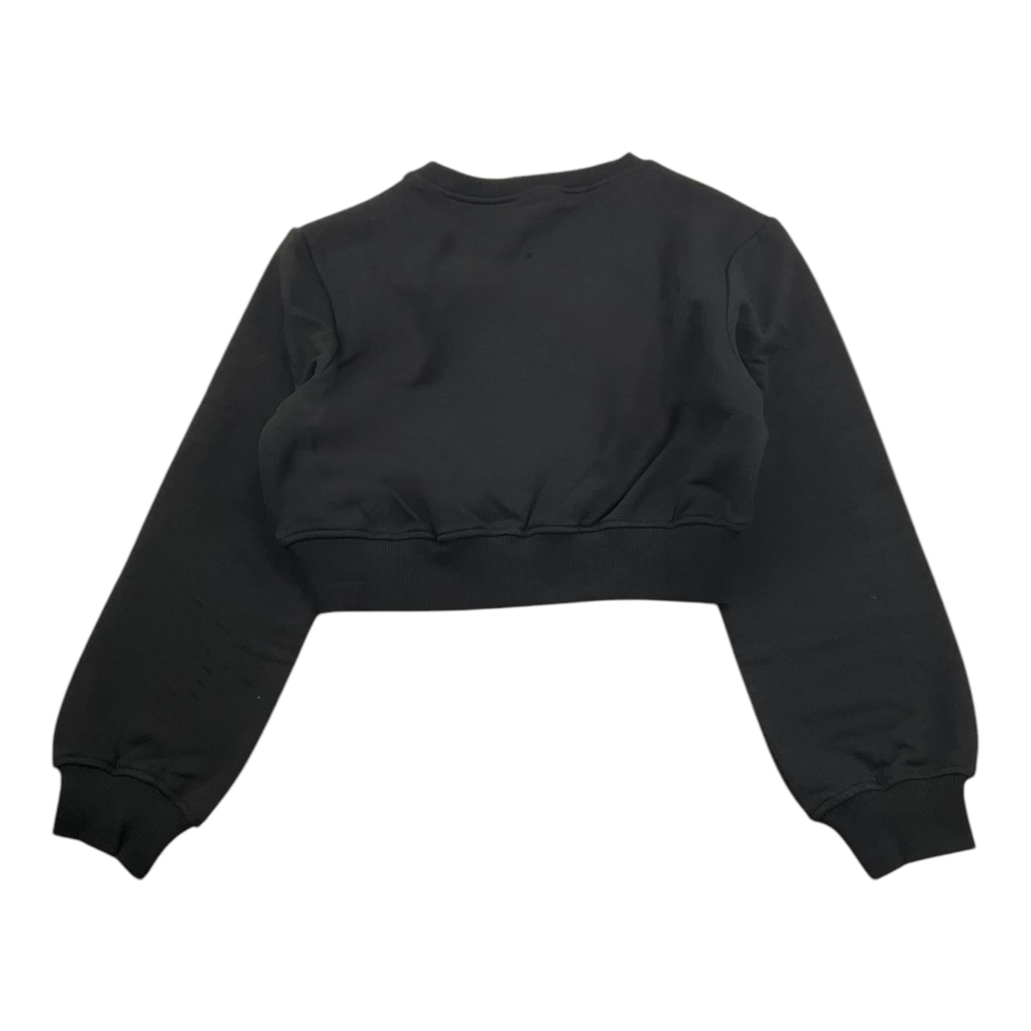 LIU JO felpa modello crop tinta unita con stampa Nero per Bambina GF4092X NERO LIU JO