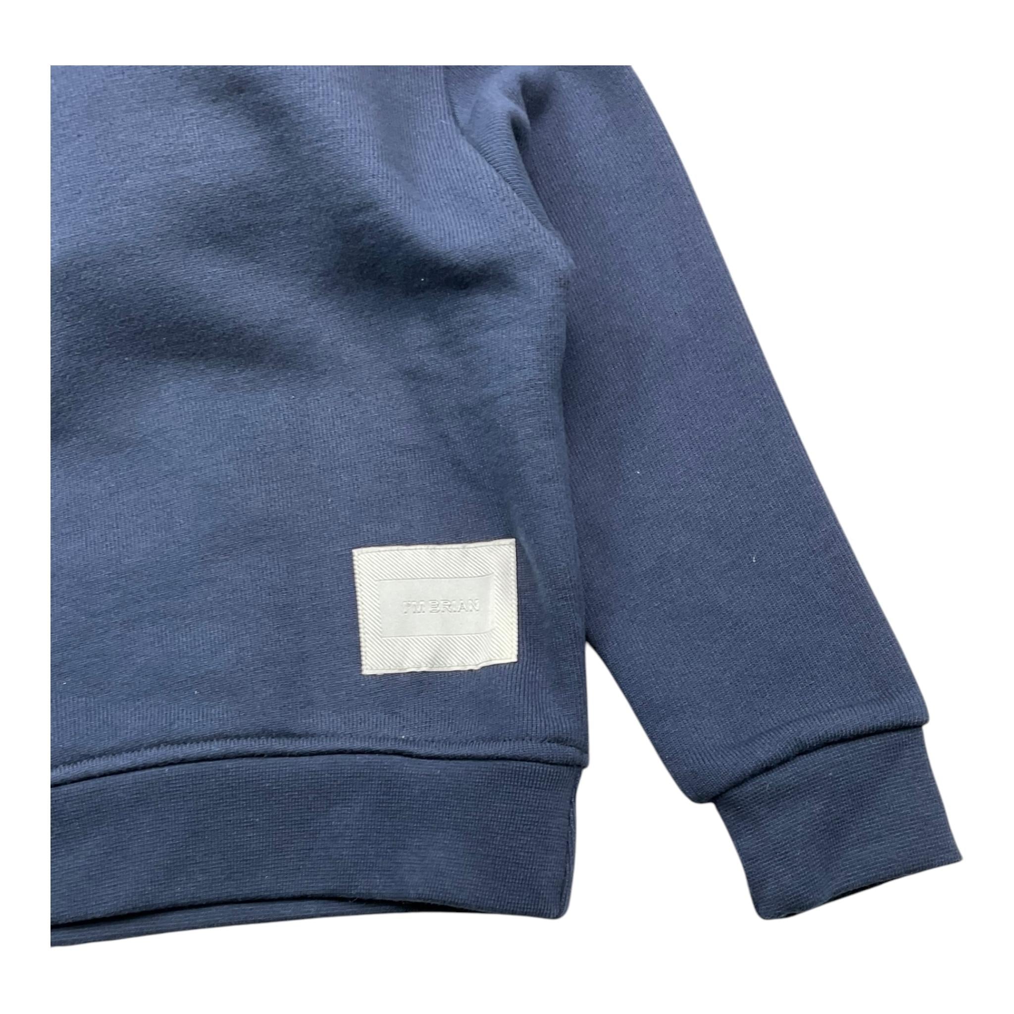 I'M BRIAN felpa tinta unita con cappuccio e stampa Blu per Neonato F3128J BLU I'M BRIAN