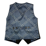 TRUSSARDI gilet bicolore Nero/blu per Bambino TBA25125 NERO/BLU TRUSSARDI