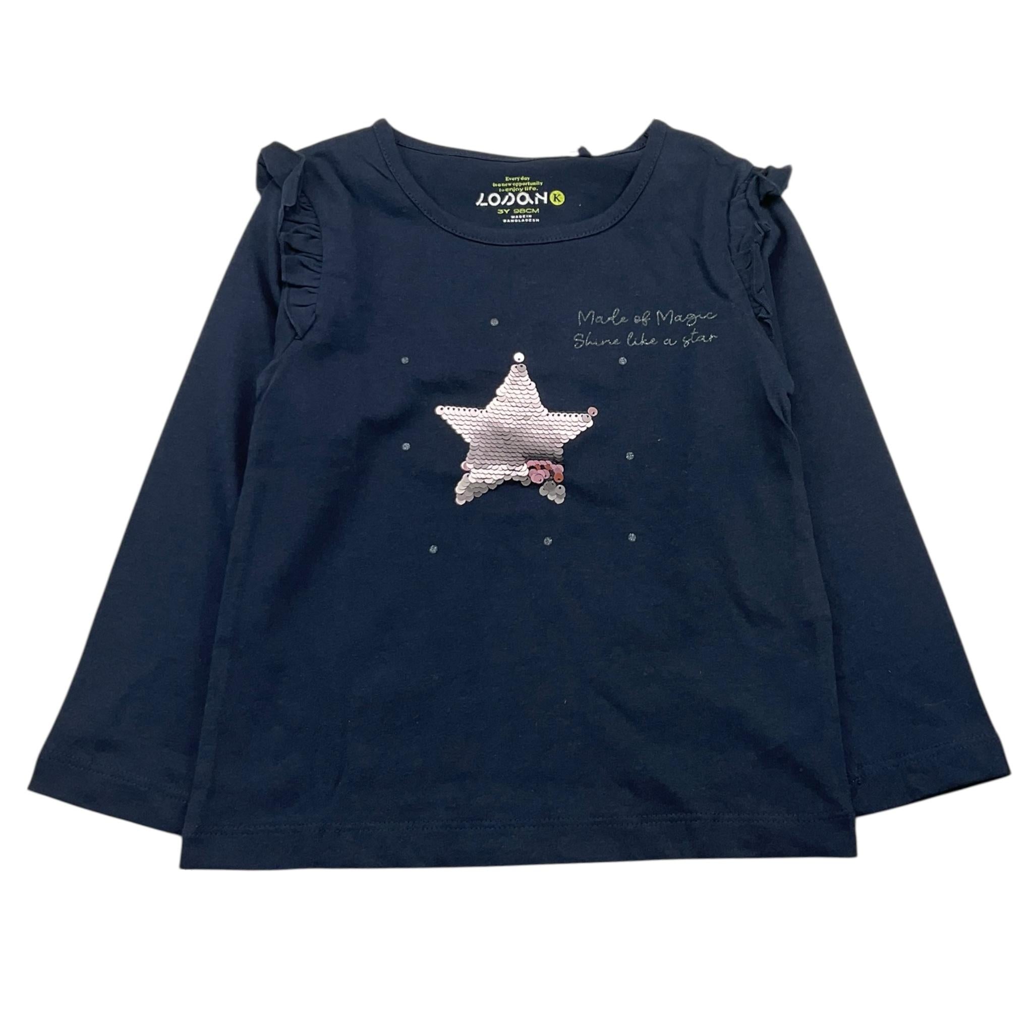 LOSAN shirt girocollo tinta unita cn stella Blu per Bambina 51033259702018 BLU LOSAN
