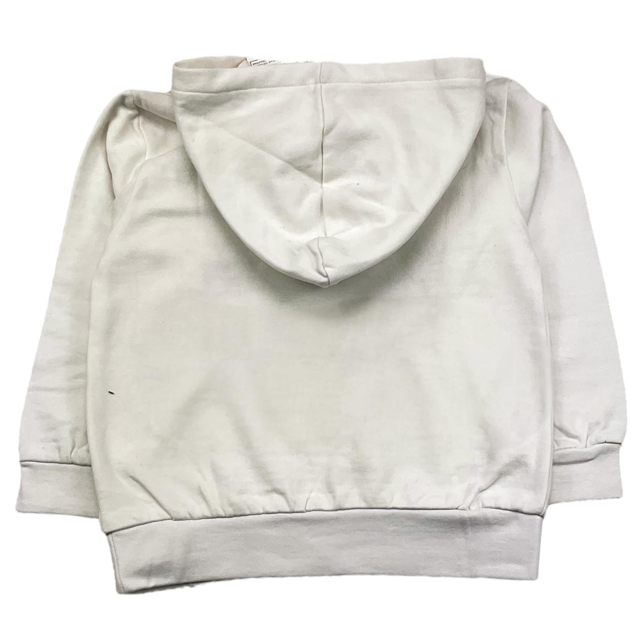 EMC felpa chiusa con cappuccio tinta unita con stampe in contrasto Bianco per Bambino CE2106 BIANCO EMC