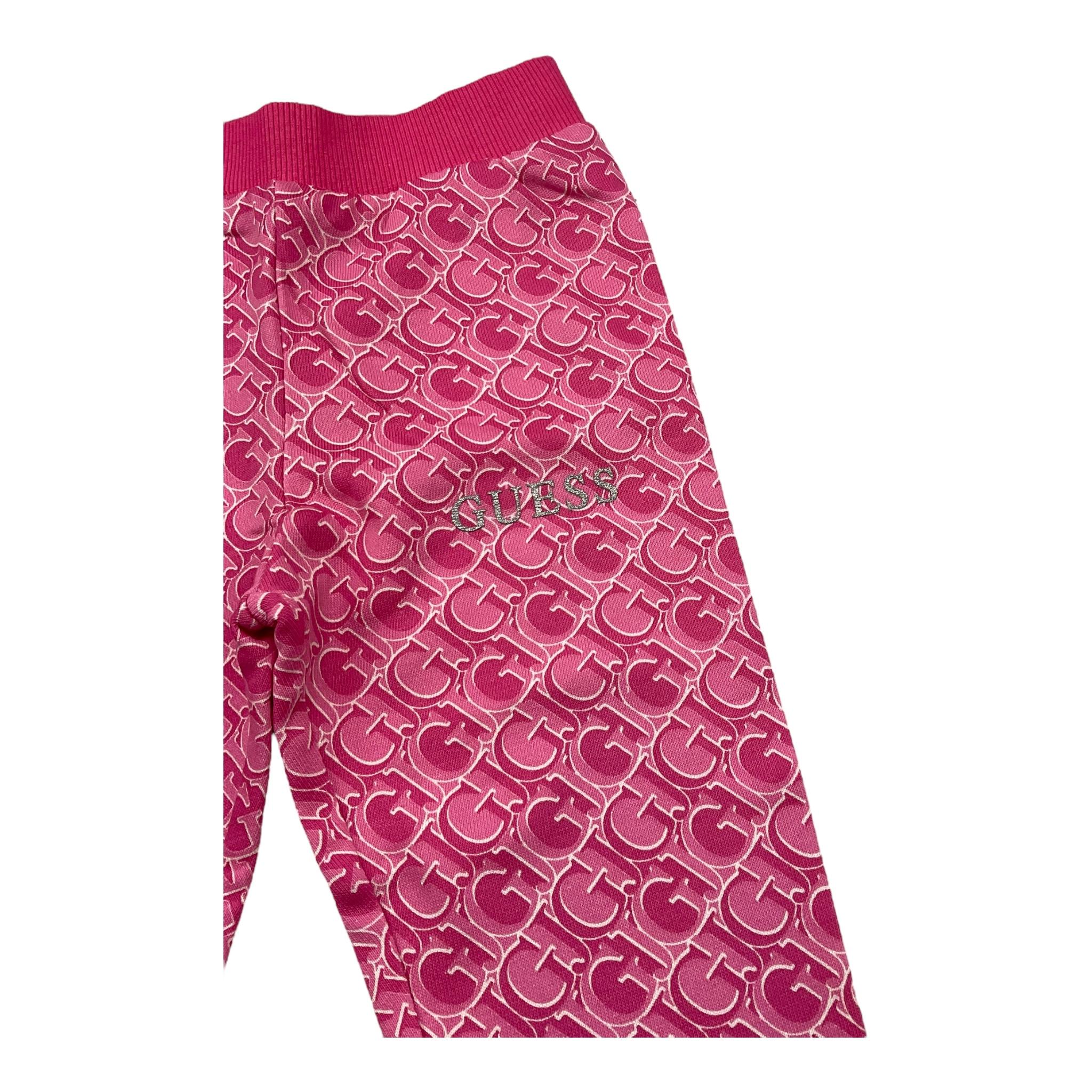 GUESS pantalone tuta tinta unita con logo Rosa per Bambina K4YQ11KA6R4 ROSA GUESS
