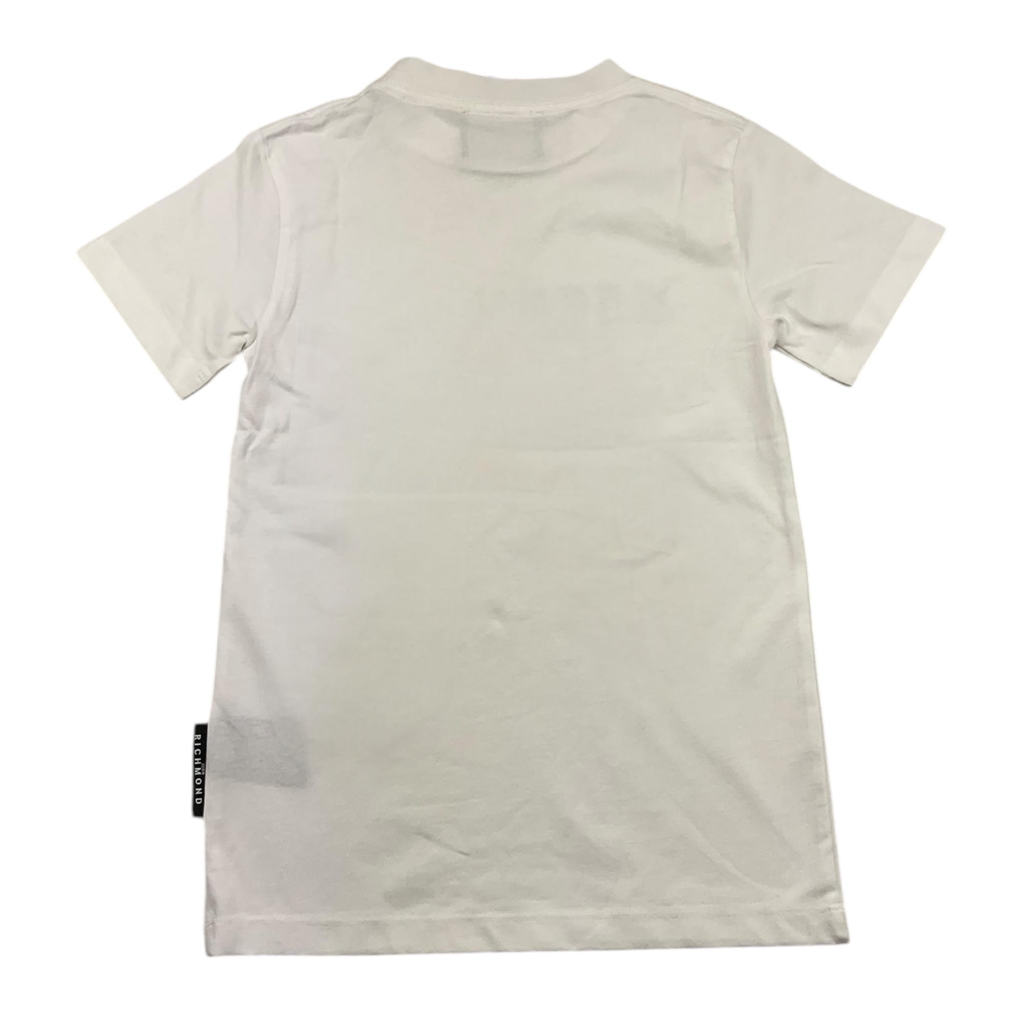 JOHN RICHMOND t-shirt girocollo tinta unita con stampa in contrasto Bianco per Bambino RBA25038TS BIANCO JOHN RICHMOND