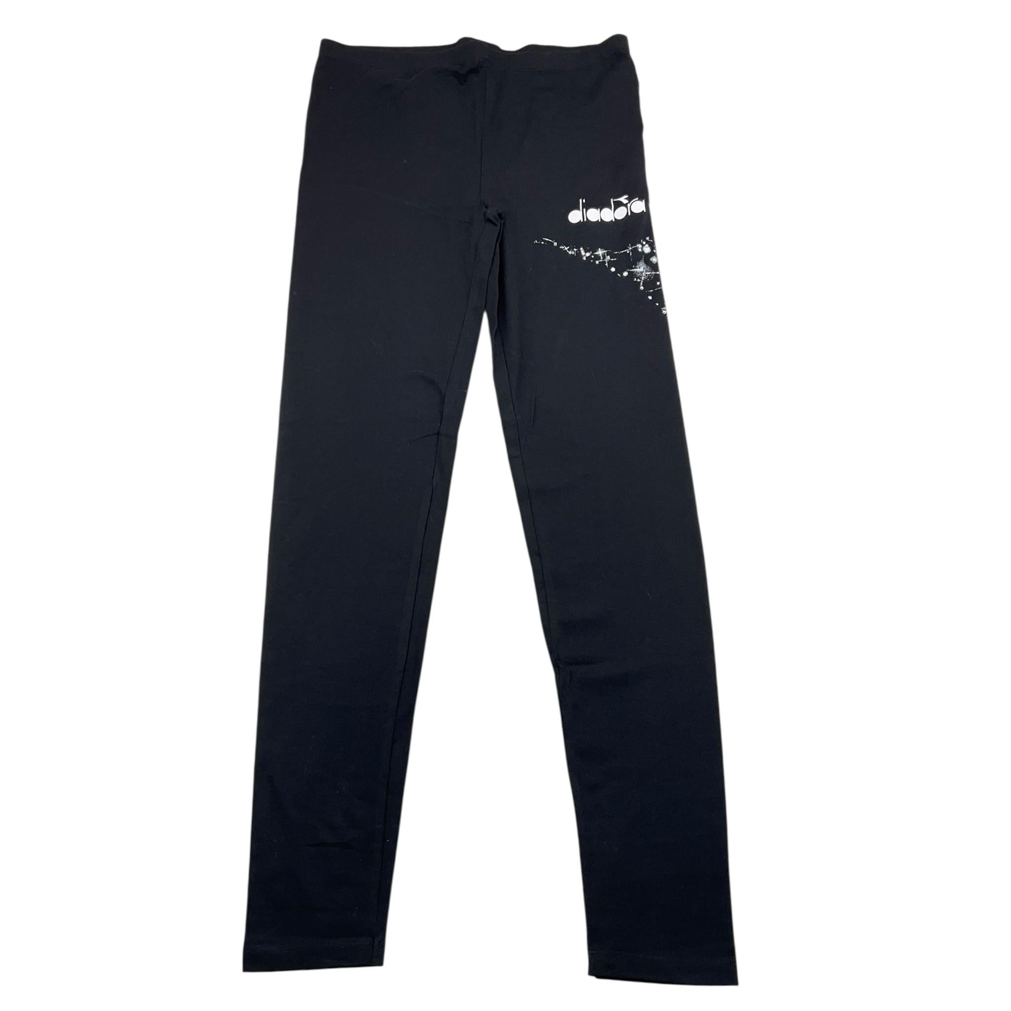 DIADORA leggins tinta unita con logo Nero per Bambina F4DIJGLG053 NERO DIADORA