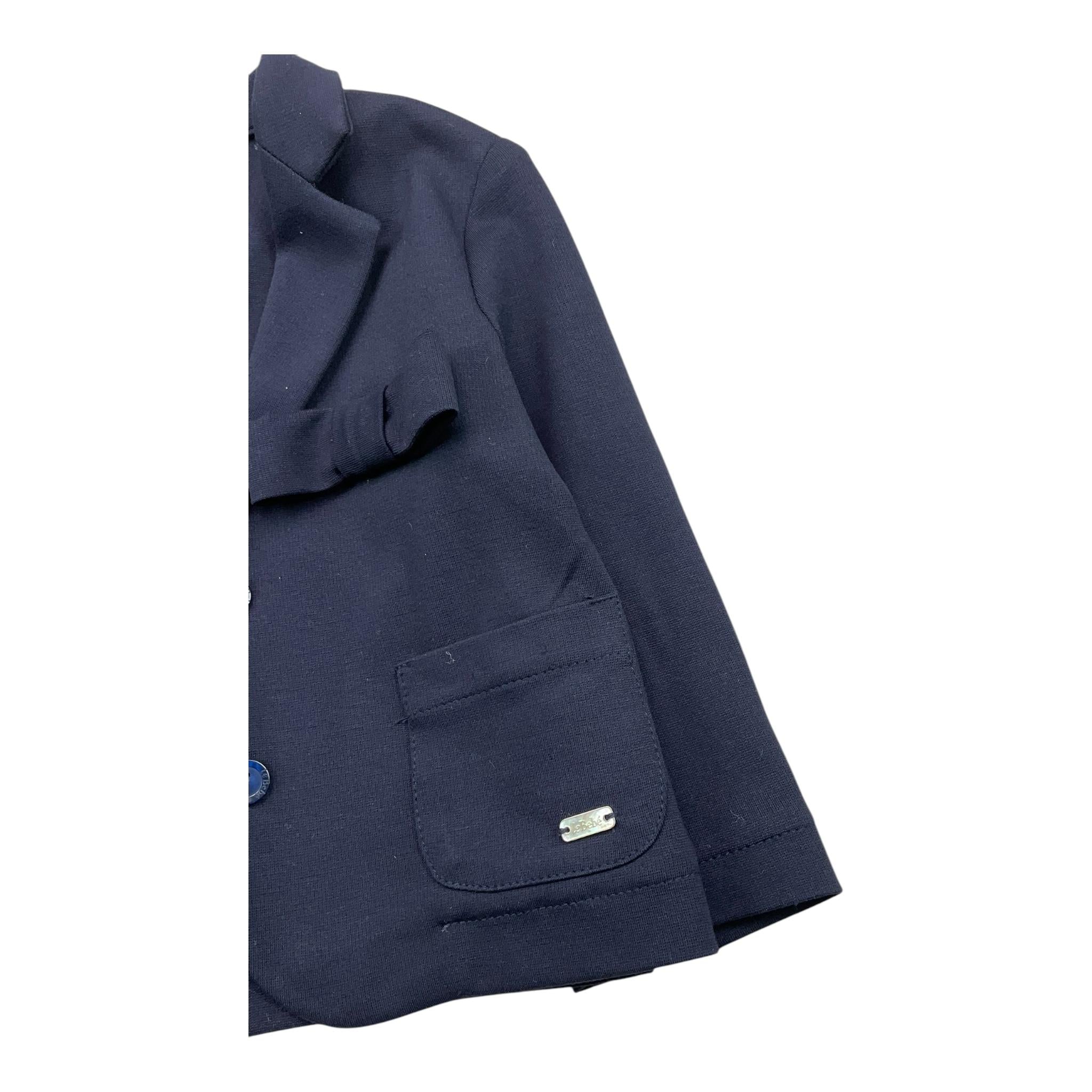 LE BEBE' giacca tinta unita con fiocchi Blu per Neonata LBG6060 BLU LE BEBE'