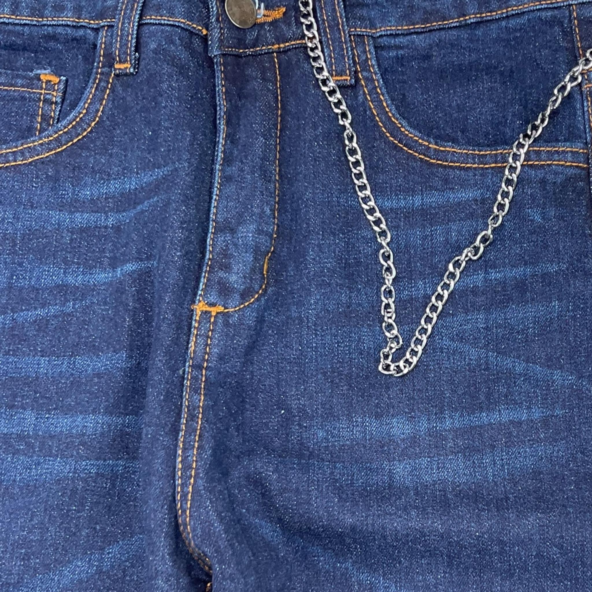 NEVER TOO jeans tinta unita con girovita regolabile Blu per Bambino NT1731R BLU NEVER TOO