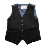 TRUSSARDI gilet bicolore Nero/blu per Bambino TBA25125 NERO/BLU TRUSSARDI