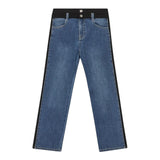 TWINSET jeans tinta unita con profili in contrasto Blu per Bambina 242GJ2280 BLU TWINSET