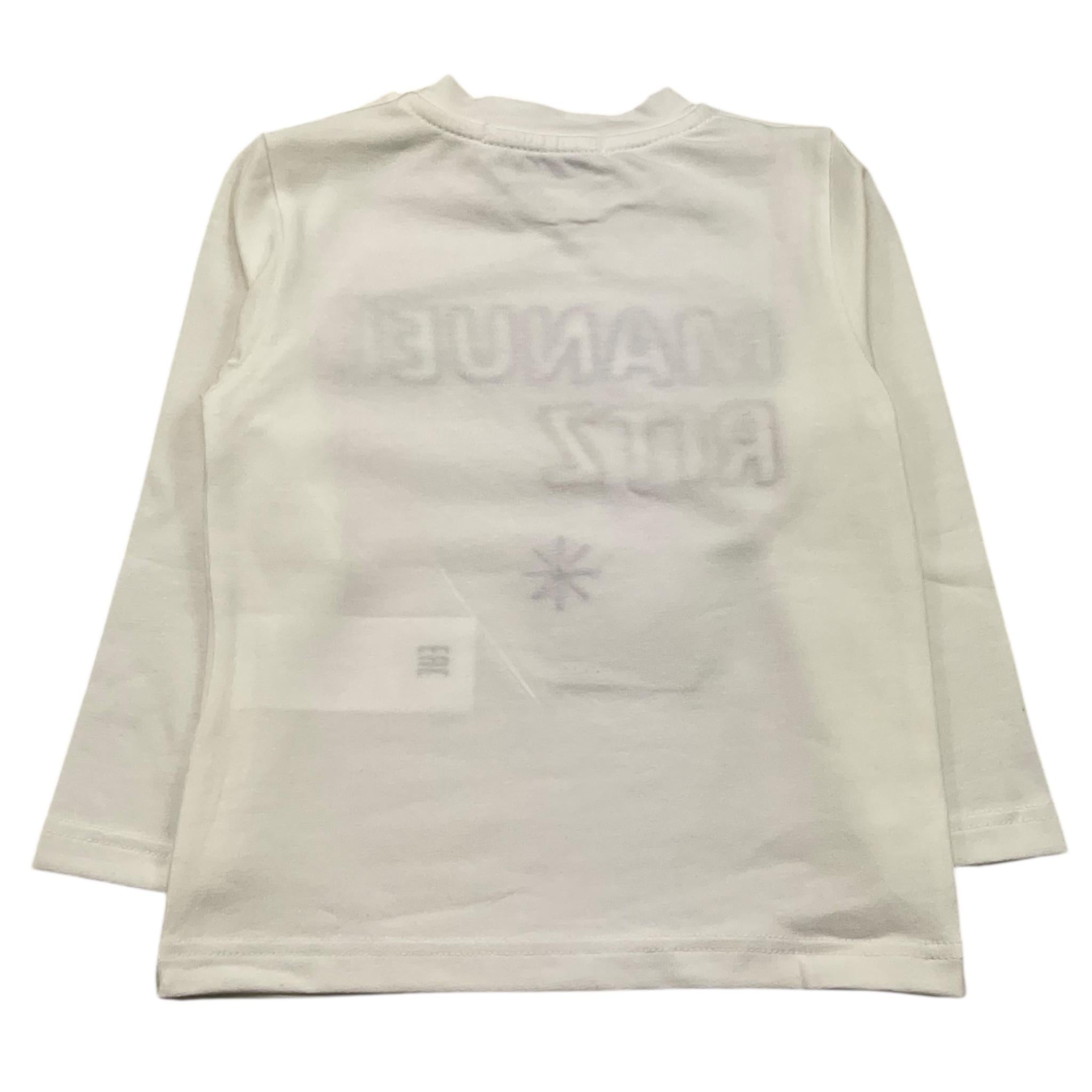 MANUEL RITZ shirt girocollo tinta unita con stampa logo Bianco per Neonato MR2804X BIANCO MANUEL RITZ