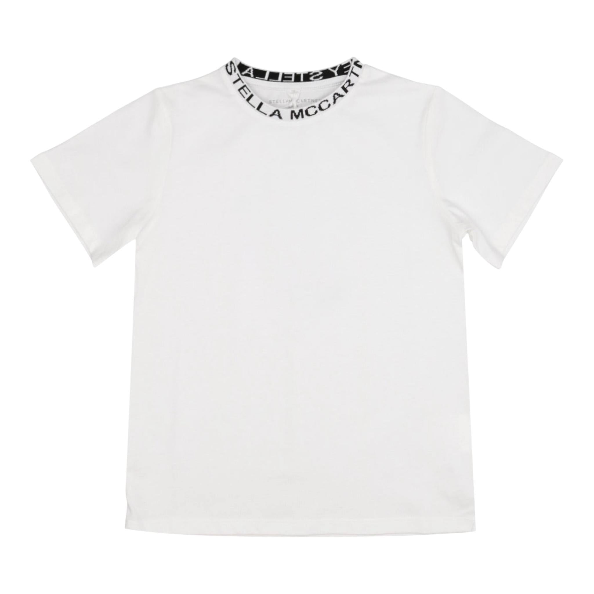 STELLA McCARTNEY t-shirt tinta unita con profili in contrasto Bianco per Bambino TV8P71 BIANCO STELLA McCARTNEY