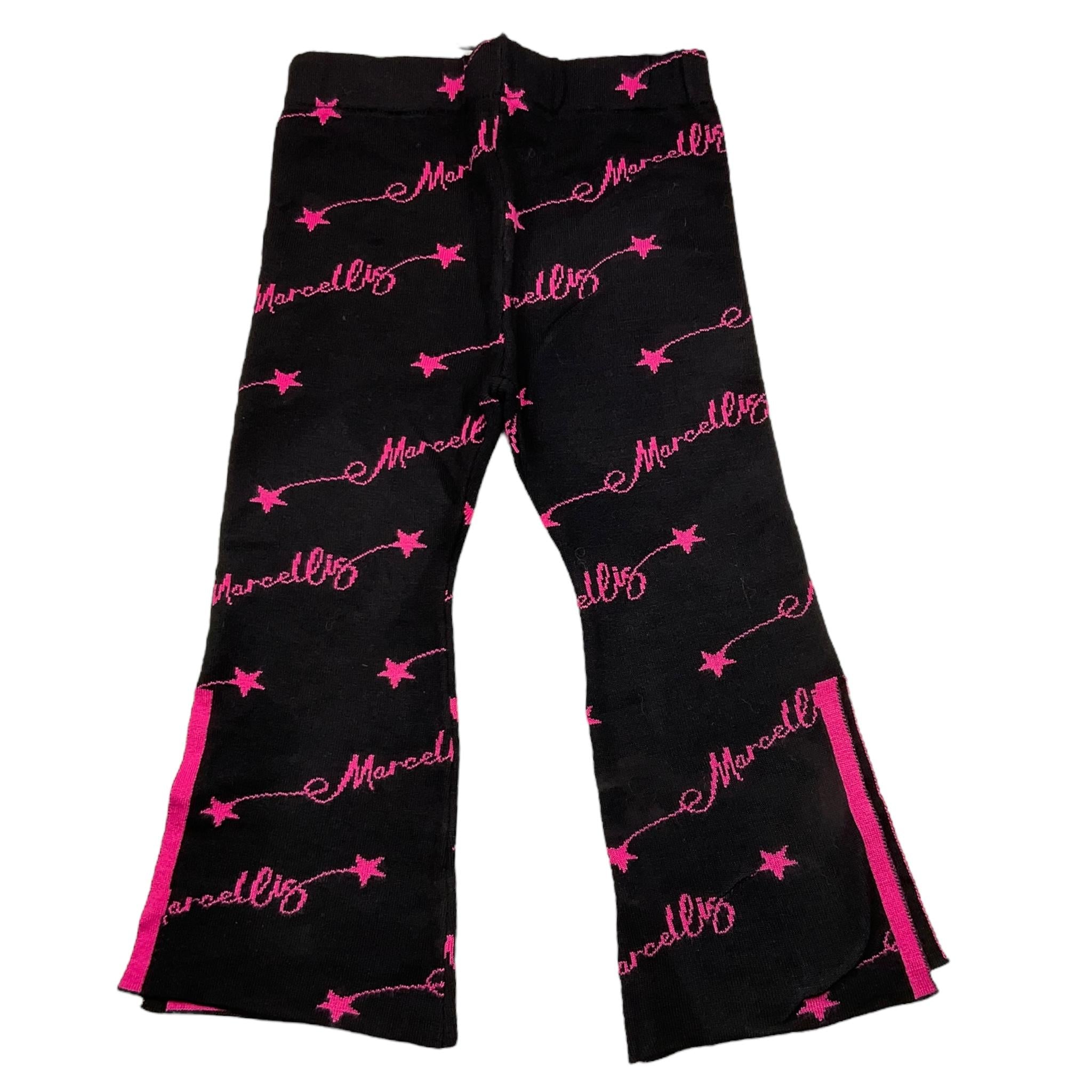 MARC ELLIS pantalone modello a zampa tinta unita logato Nero per Neonata JMNPT00182X NERO MARC ELLIS