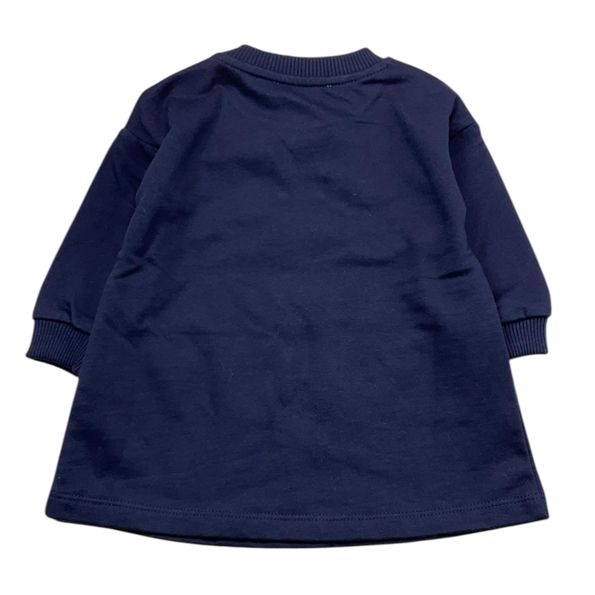 MOSCHINO abito modello felpa tinta unita con logo Blu per Neonata MDV0CV BLU MOSCHINO