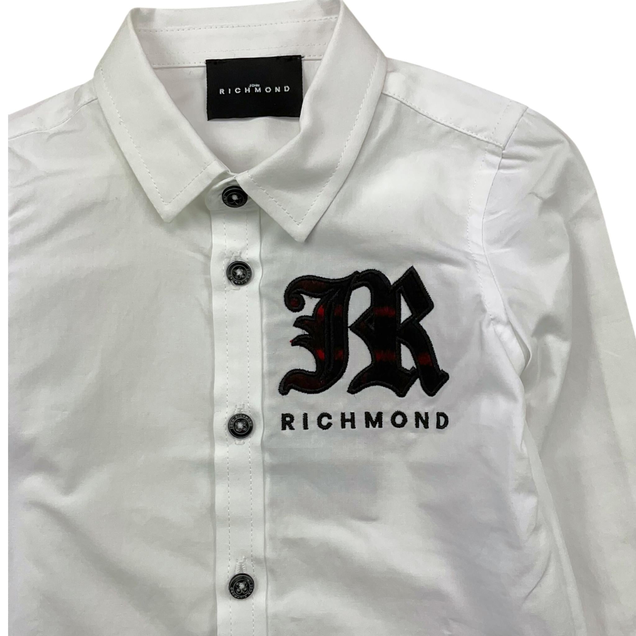 JOHN RICHMOND camicia tinta unita con logo Bianco per Neonato RIA25063CA BIANCO JOHN RICHMOND