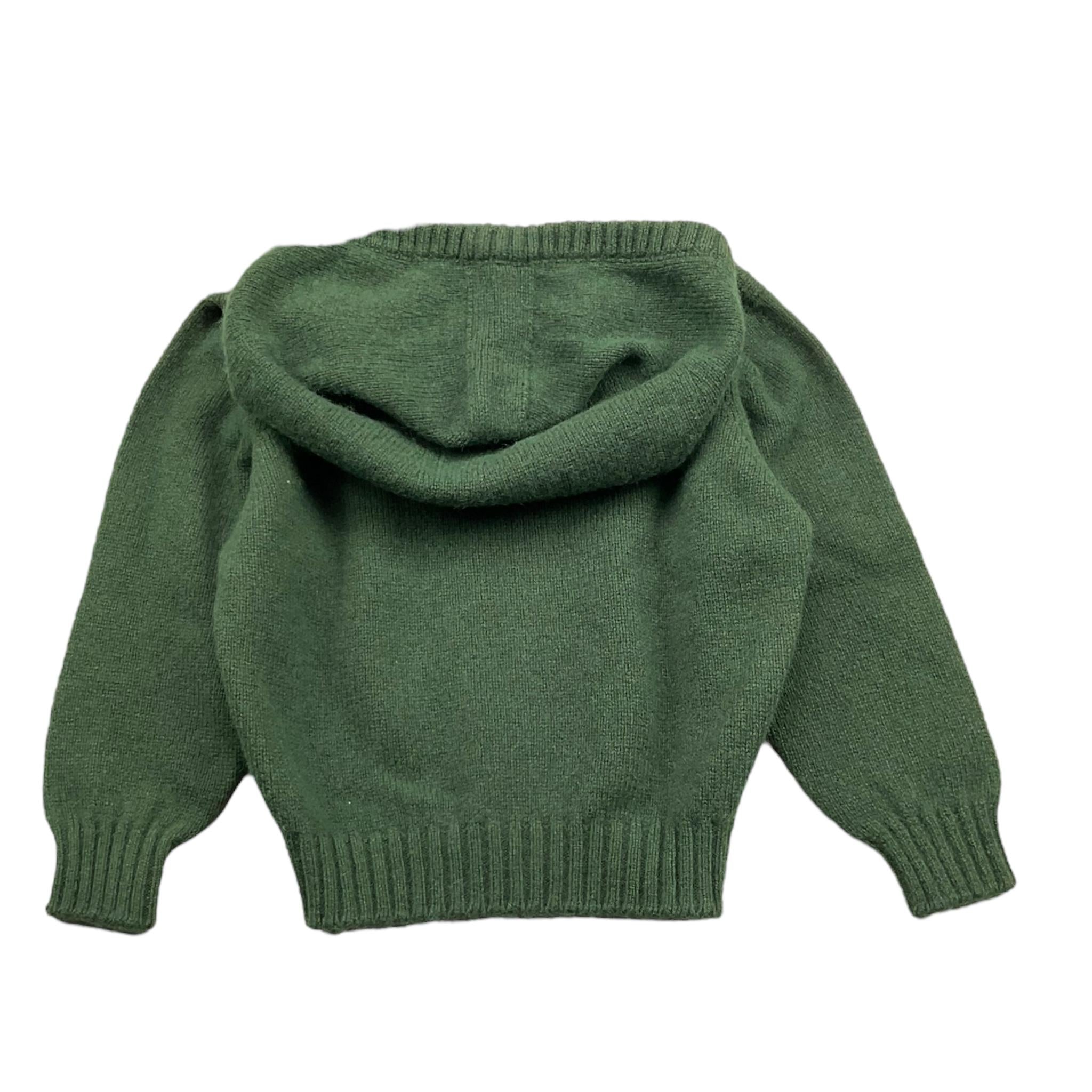 JURTA maglia tinta unita con zip e cappuccio Verde per Neonato BA4K03 VERDE JURTA