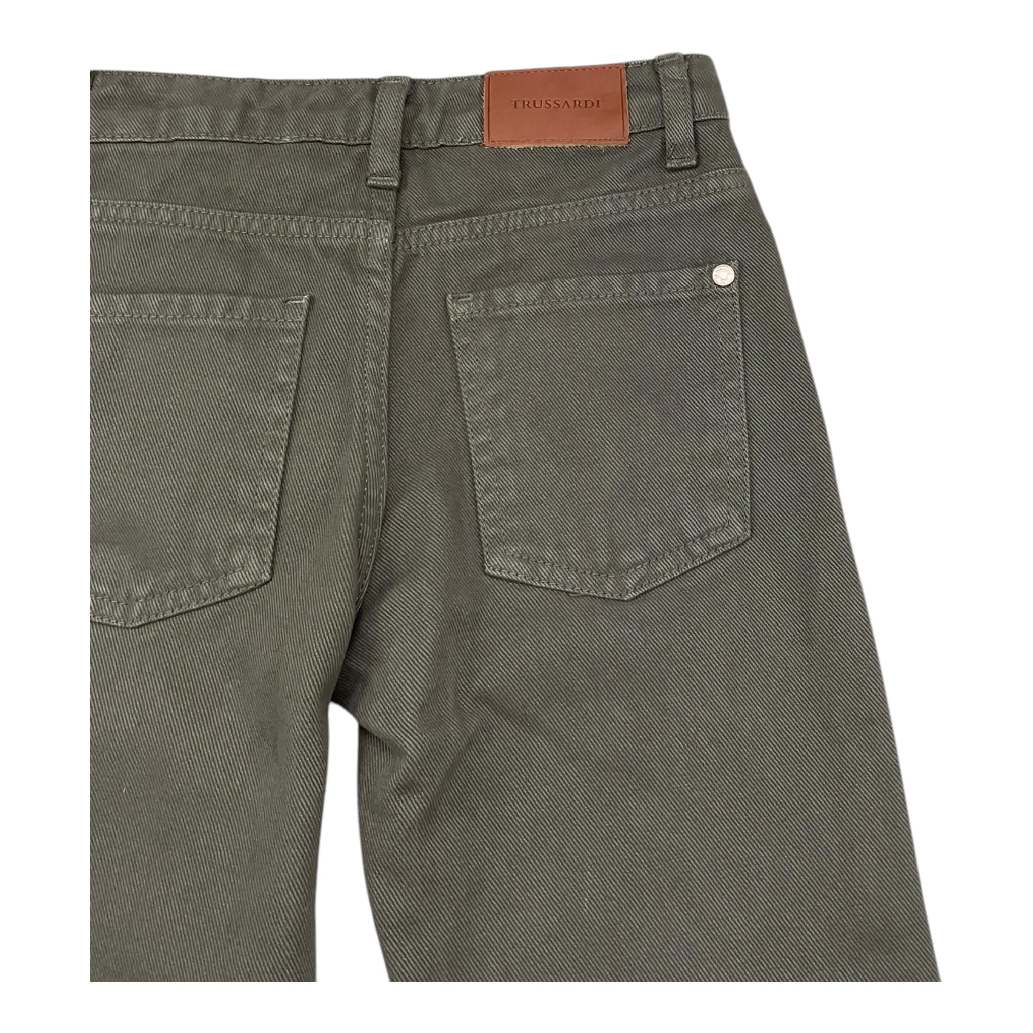 TRUSSARDI pantalone tinta unita con girovita regolabile Grigio per Bambino TBA25026PA GRIGIO TRUSSARDI