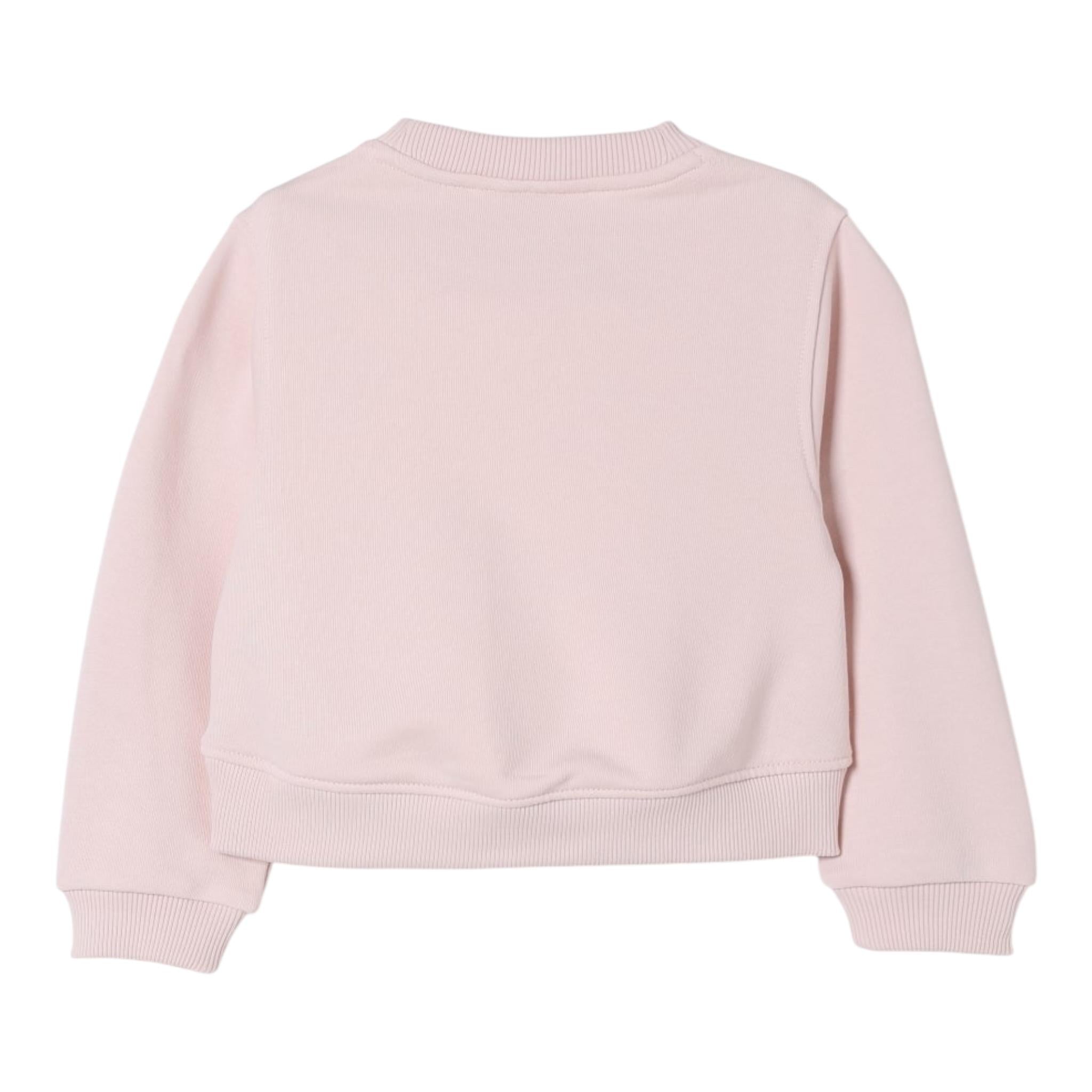 CALVIN KLEIN felpa girocollo tinta unita con logo Rosa per Bambina IG0IG02639 ROSA CALVIN KLEIN