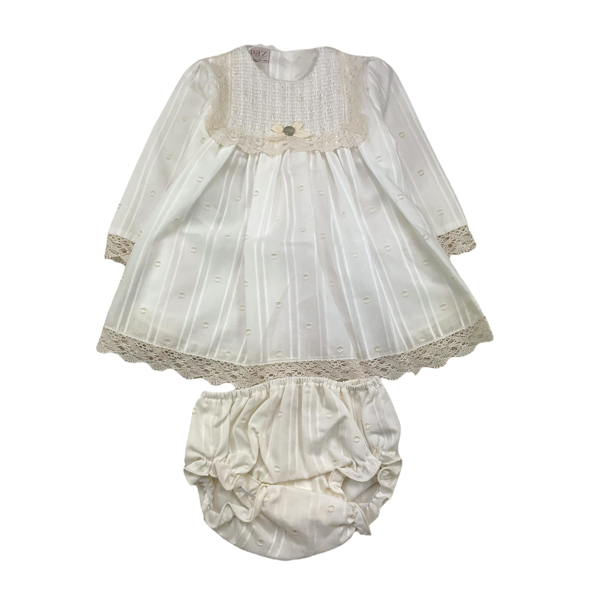 PAZ RODRIGUEZ set abito-coulotte tinta unita Bianco per Neonata 004151841 BIANCO PAZ RODRIGUEZ