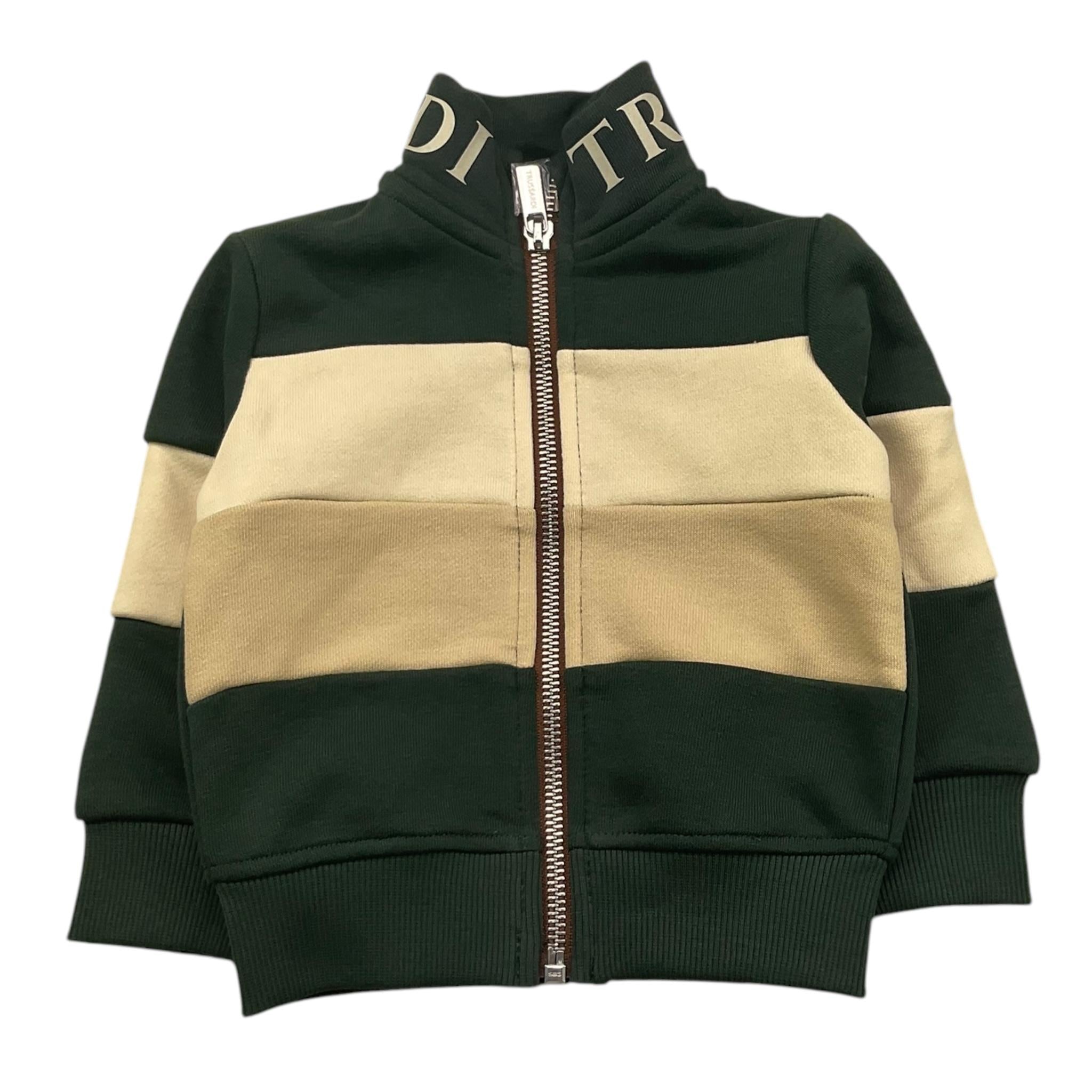 TRUSSARDI felpa con zip tricolore Multicolor per Neonato TIA25145FE MULTICOLR TRUSSARDI