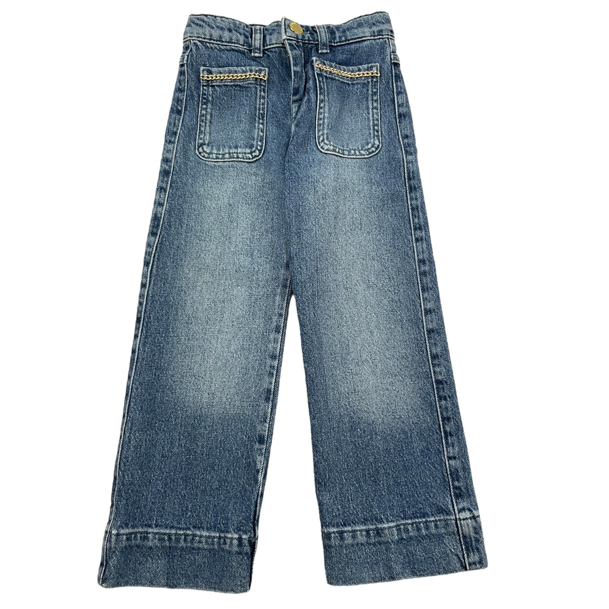 MICHAEL KORS jeans tinta unita modello palazzo Blu per Bambina R14165 BLU MICHAEL KORS
