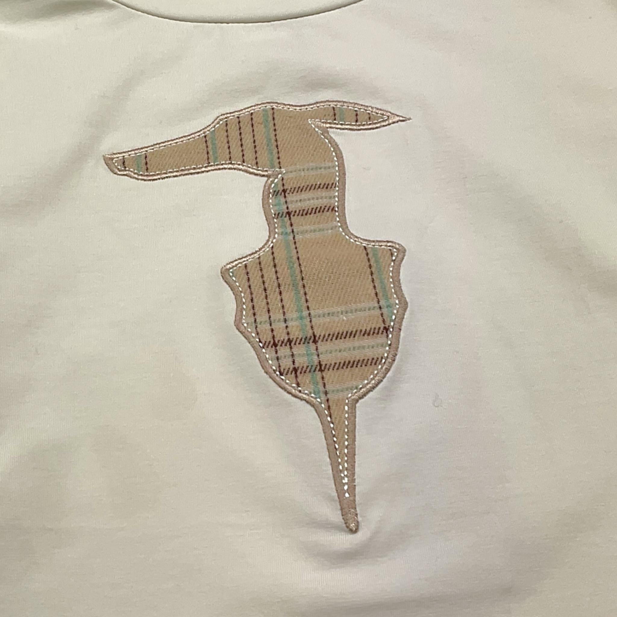 TRUSSARDI shirt girocollo tinta unita con stampa Panna per Bambino TGA25112TS PANNA TRUSSARDI