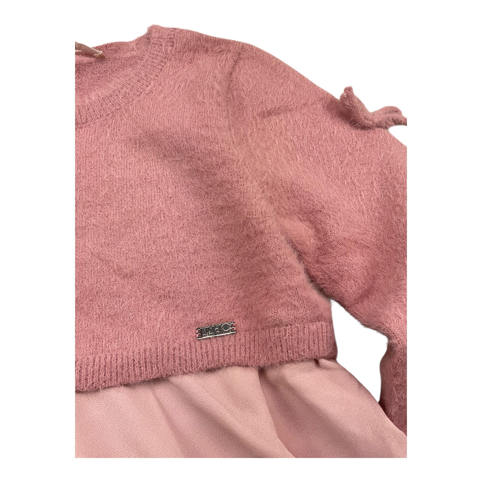 LIU JO abito manica lunga tinta unita Rosa per Bambina KF4097X ROSA LIU JO