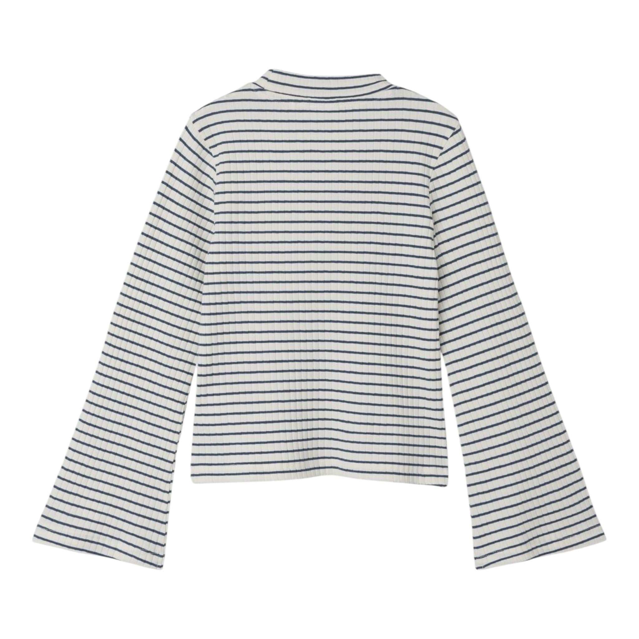 NAME IT maglia tinta unita mezzo collo con fantasia a righe Bianco/blu per Bambina 13231786 BIANCO/BLU NAME IT
