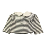 LE BEBE' maglia tinta unita con colletto e fantasia a righe Bianco per Neonata LBG6071 BIANCO LE BEBE'